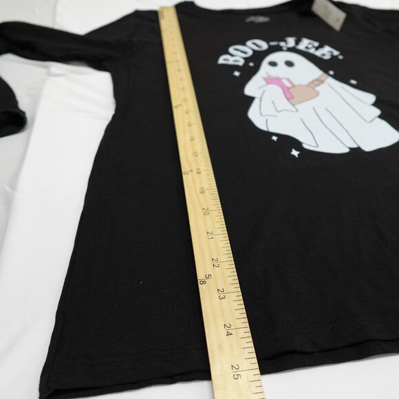 Womens Halloween LARGE Shirt Boo-Jee Ghost w/Stanley Cup Long Sleeve Graphic Tee - Picture 7 of 9